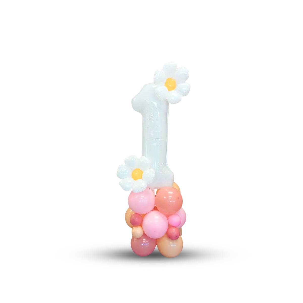 Sweet daisy pink blush balloon sculpture bouquet product photo 2