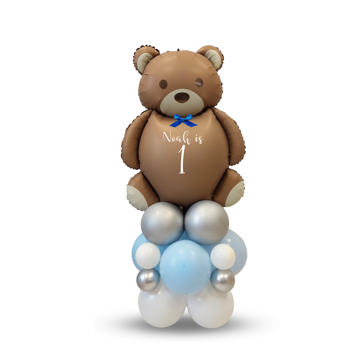 Personalised Teddy bear boys 1st 2nd birthday baby shower christening product photo 2