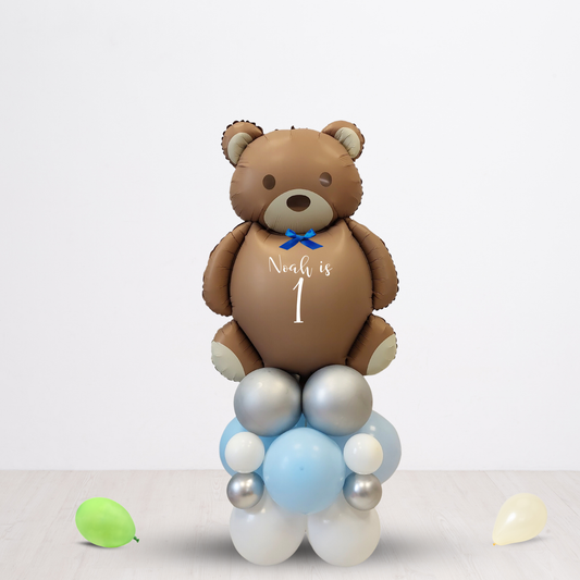 Personalised Teddy bear boys 1st 2nd birthday baby shower christening product photo
