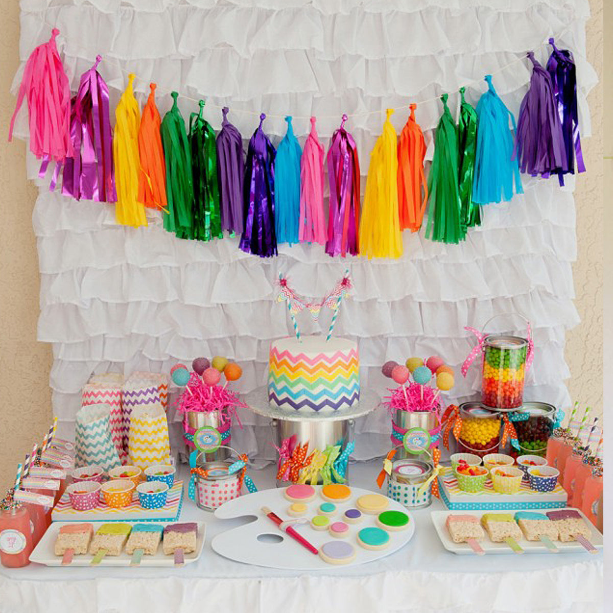 All colours Make your own Paper Tissue Tassel Garland more than 50 colours 5-Pack each product photo 19