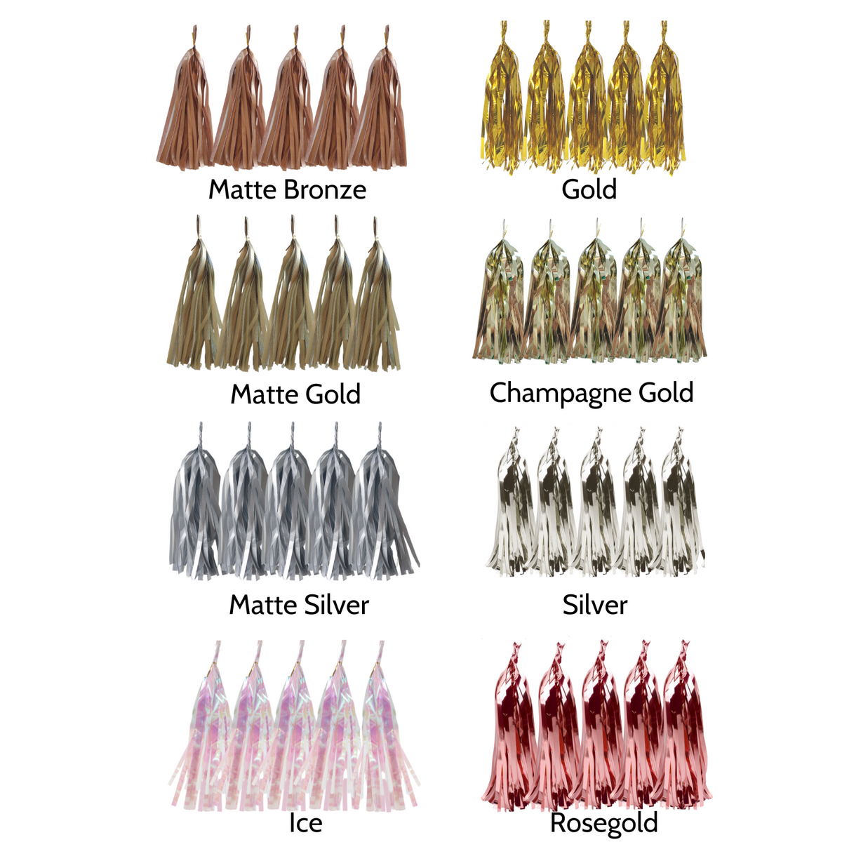 All colours Make your own Paper Tissue Tassel Garland more than 50 colours 5-Pack each product photo 5