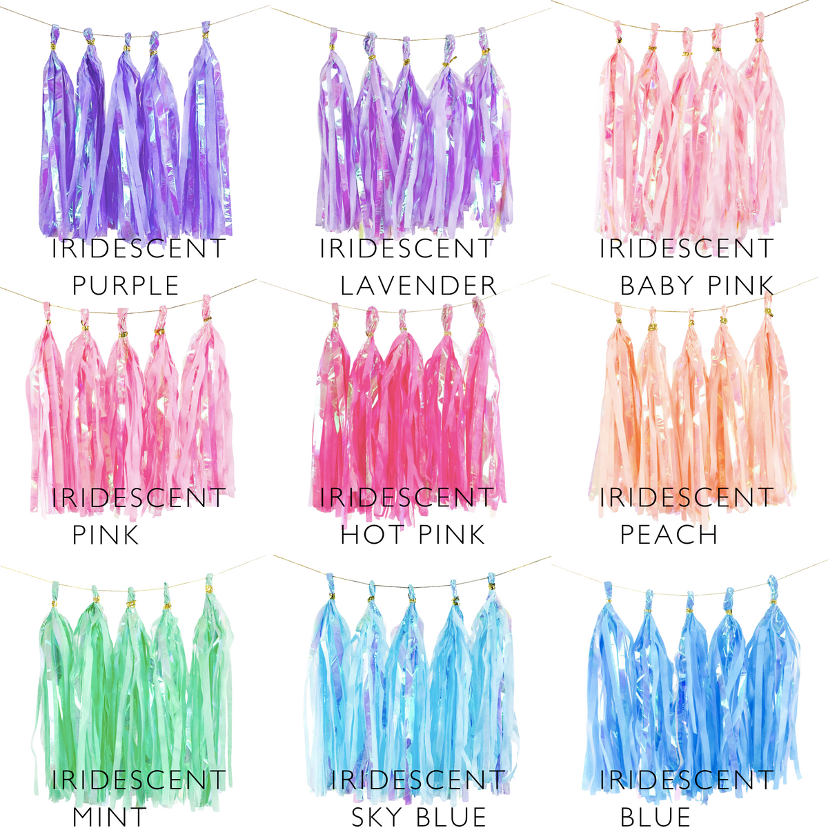 All colours Make your own Paper Tissue Tassel Garland more than 50 colours 5-Pack each product photo 7
