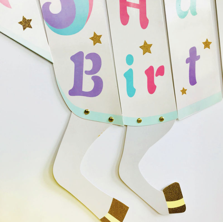 Unicorn Happy Birthday Bunting Garland product photo 5