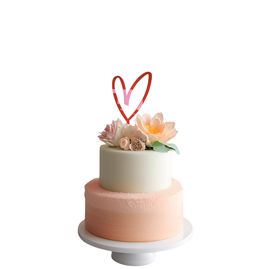 Valentine's day big red love heart acrylic cake topper decoration product photo