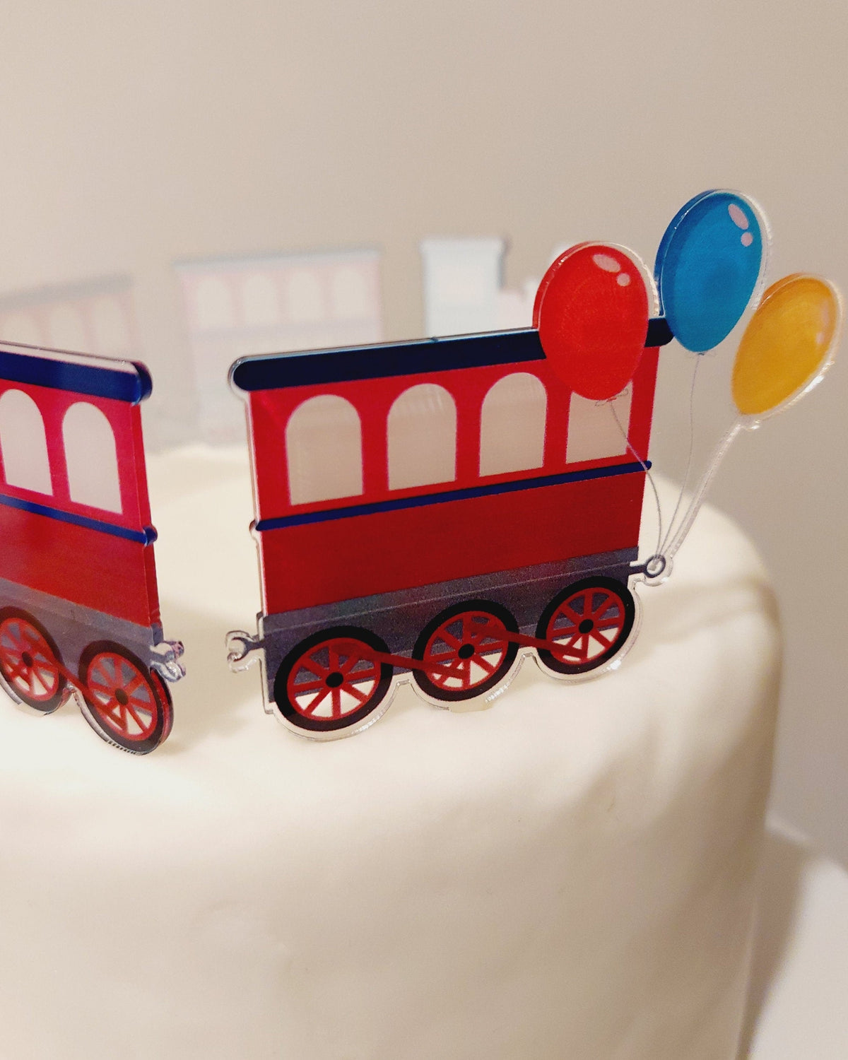 Personalised Vehicle train acrylic cake topper boys men birthday cake decoration product photo 6