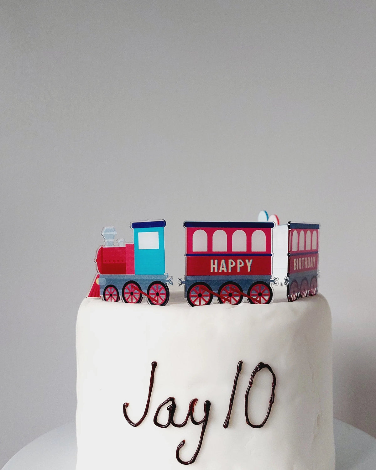 Personalised Vehicle train acrylic cake topper boys men birthday cake decoration product photo 8