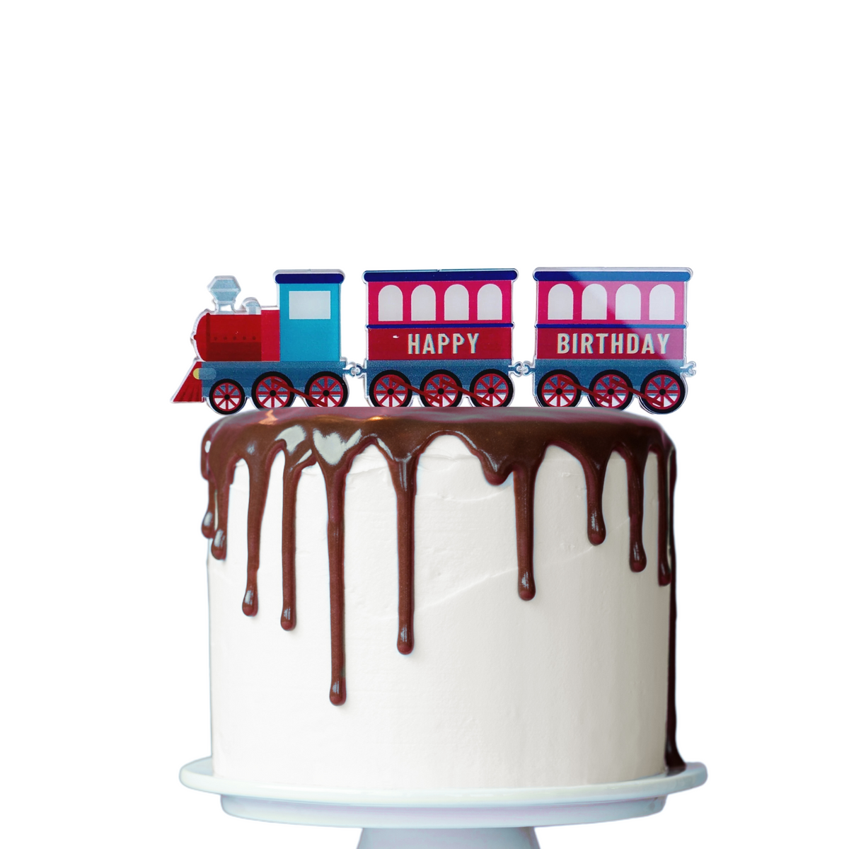 Personalised Vehicle train acrylic cake topper boys men birthday cake decoration product photo