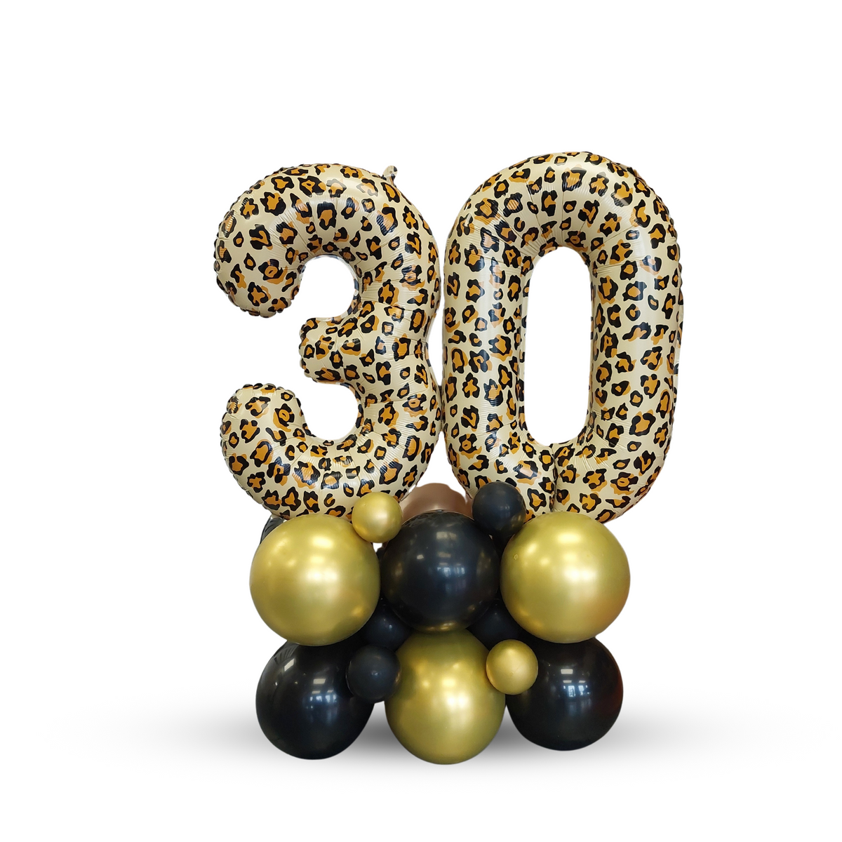 32inch Leopard print large number balloon bouquet sculpture 1.1m height product photo 3