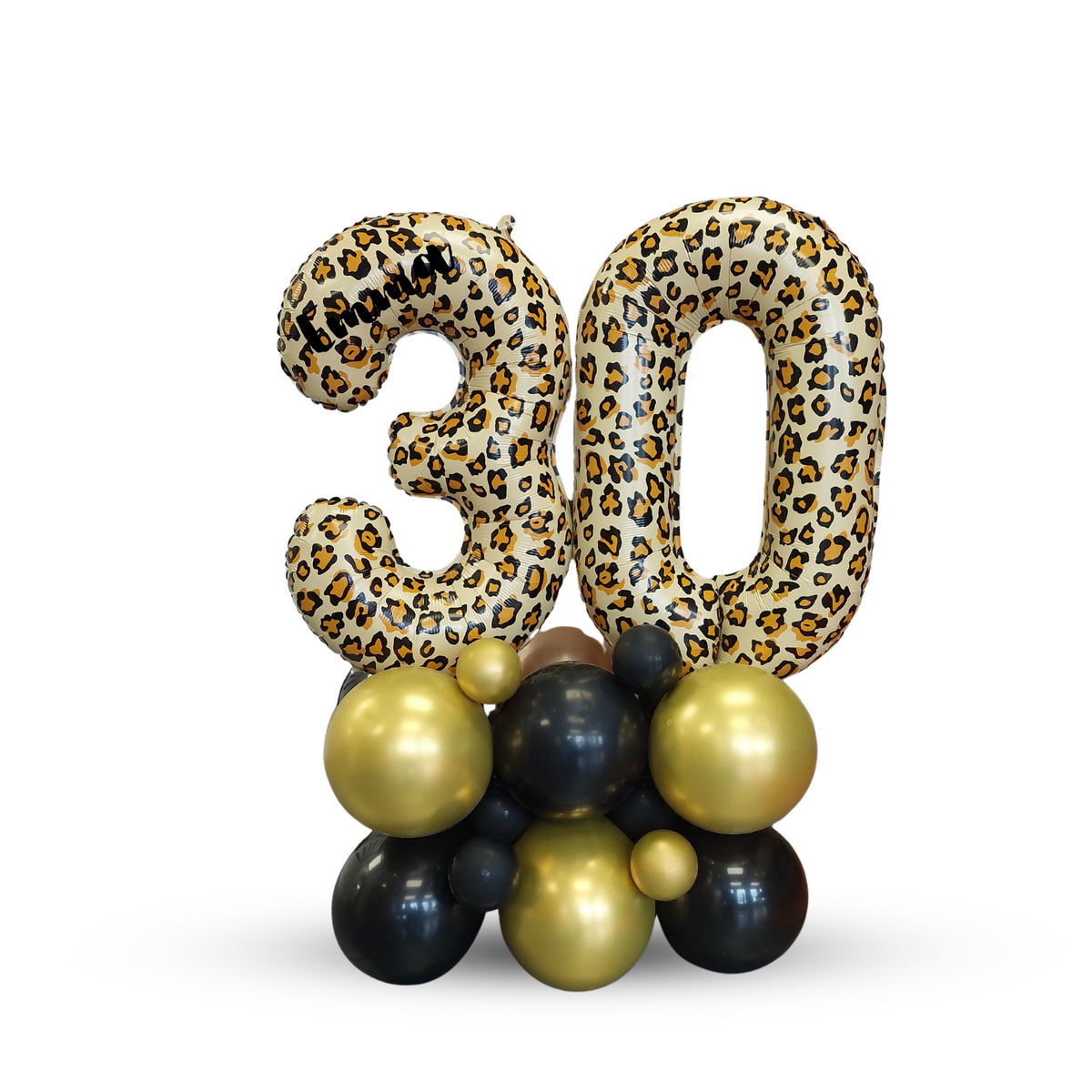 32inch Leopard print large number balloon bouquet sculpture 1.1m height product photo 4