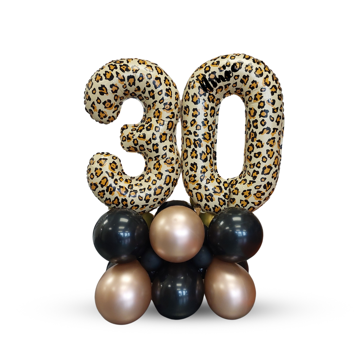 32inch Leopard print large number balloon bouquet sculpture 1.1m height product photo 6