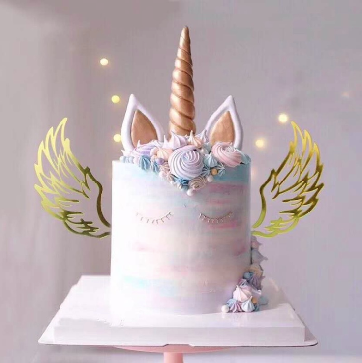Acrylic Unicorn Wings Cake Topper product photo 2