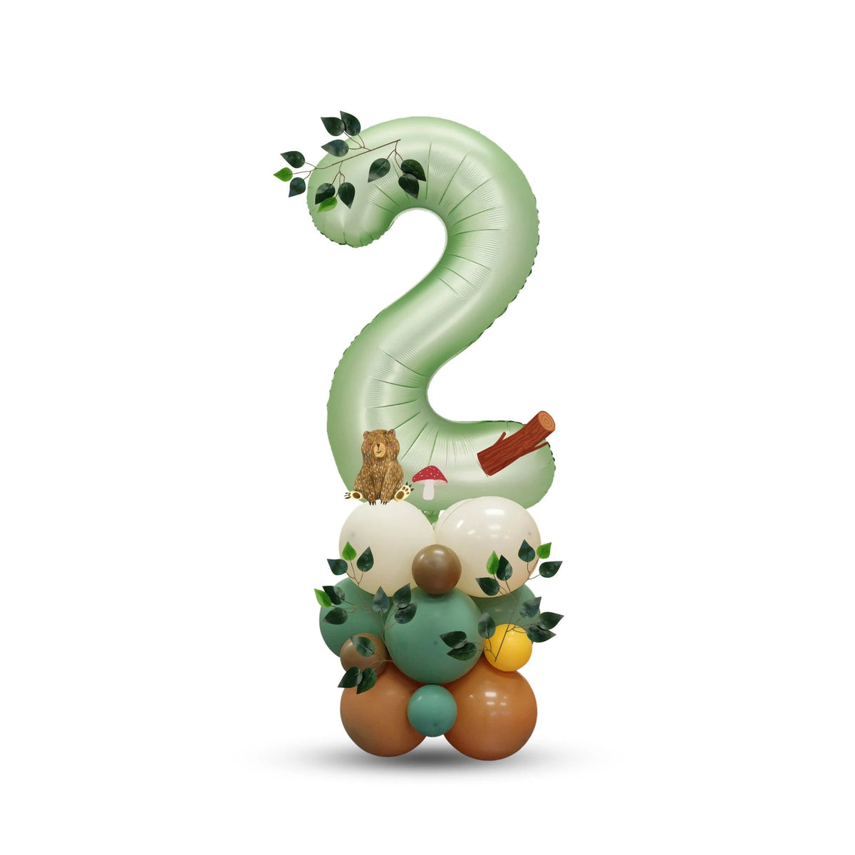 Woodland animal bear birthday balloon bouquet product photo 4