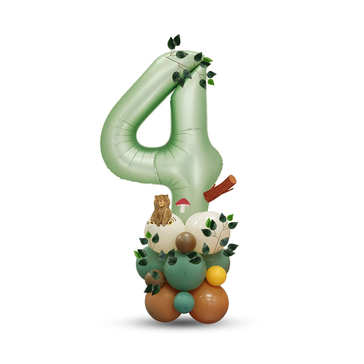Woodland animal bear birthday balloon bouquet product photo 6