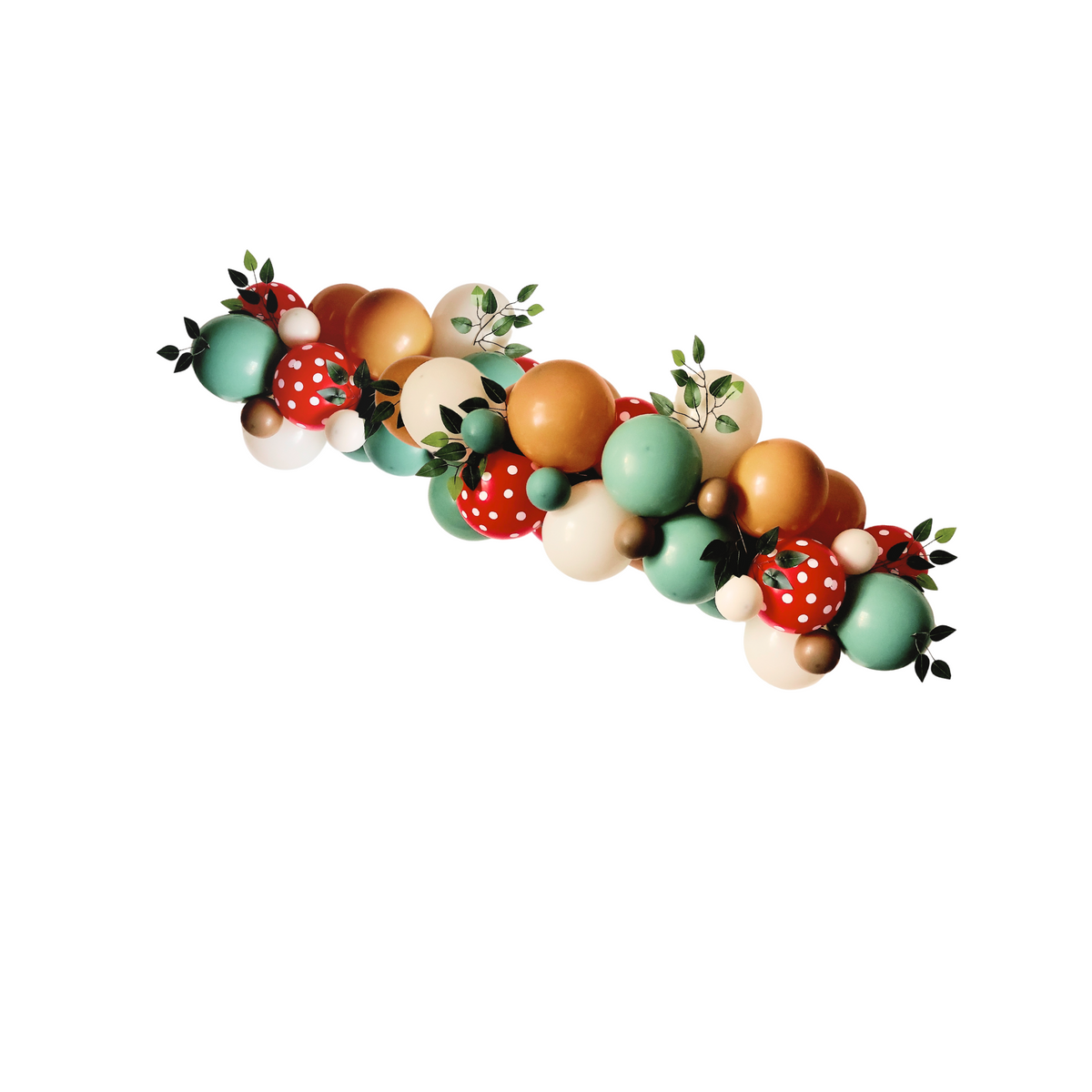 Woodland animals birthday leaves balloon garland lifestyle photo