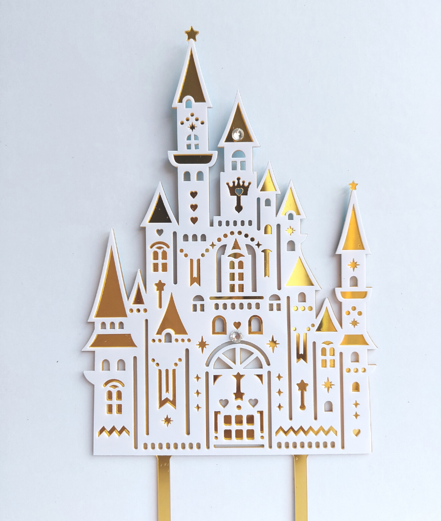 Princess castle Acrylic cake topper - TheLittleStuff