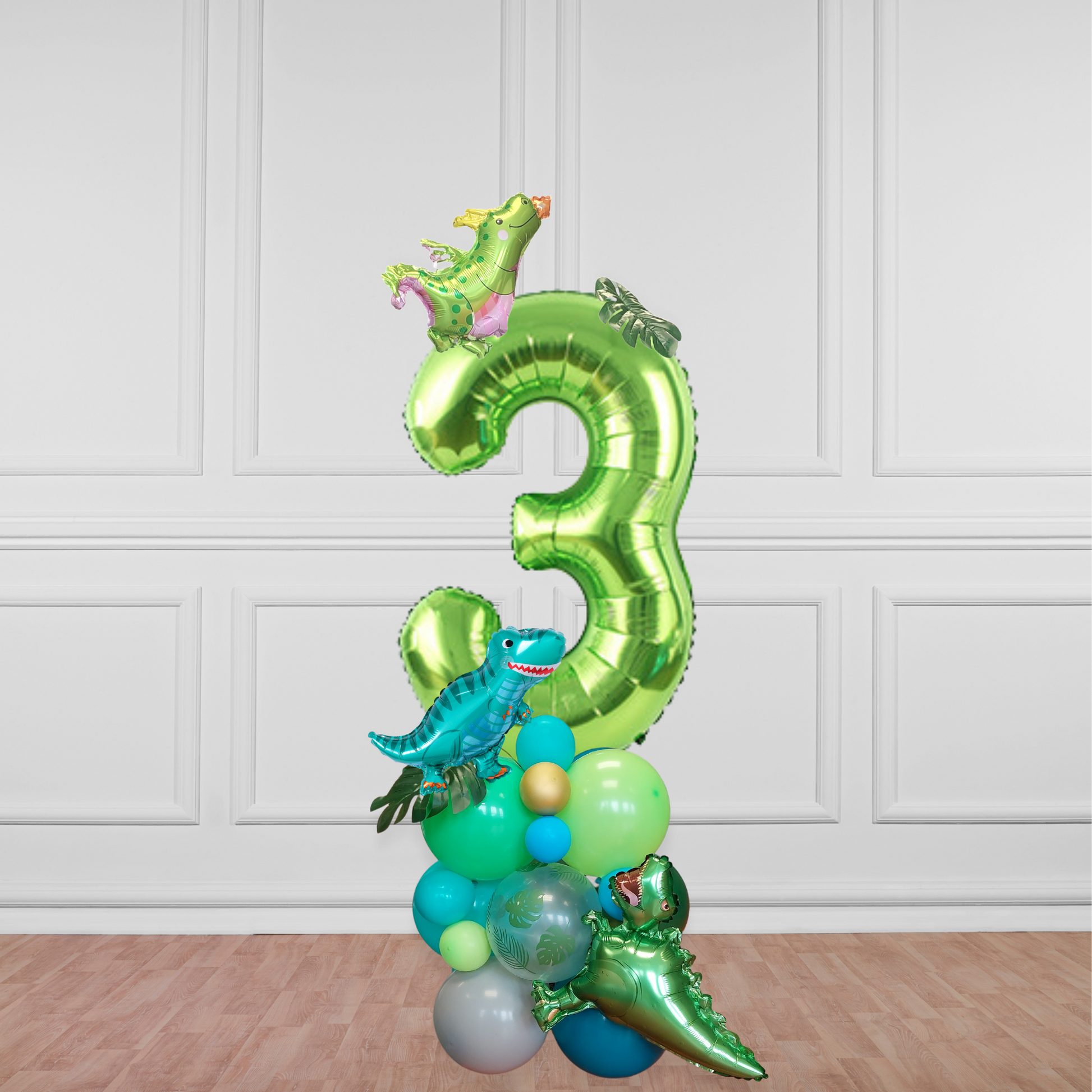 Dinosaur balloon 40inch number bouquet - TheLittleStuff