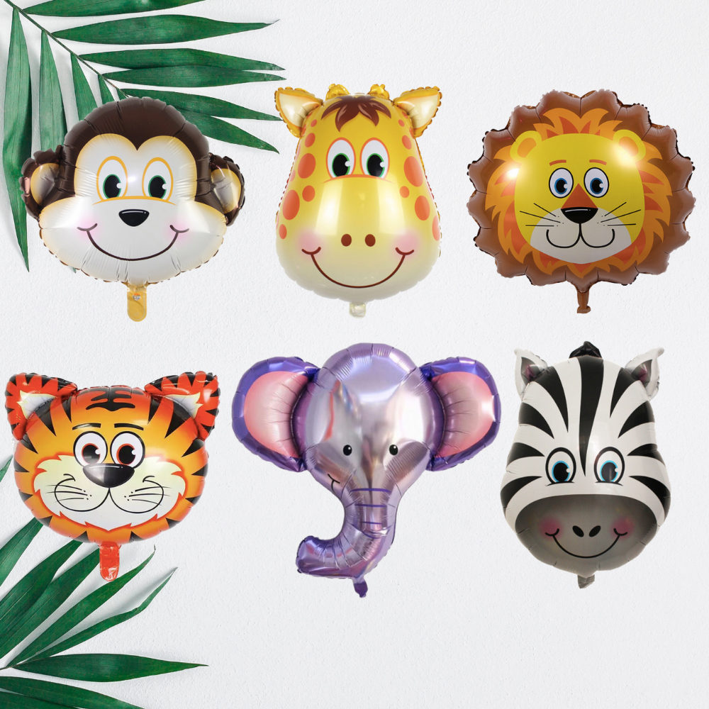 BUY 2 GET 2 FREE Jungle animal foil balloons - TheLittleStuff